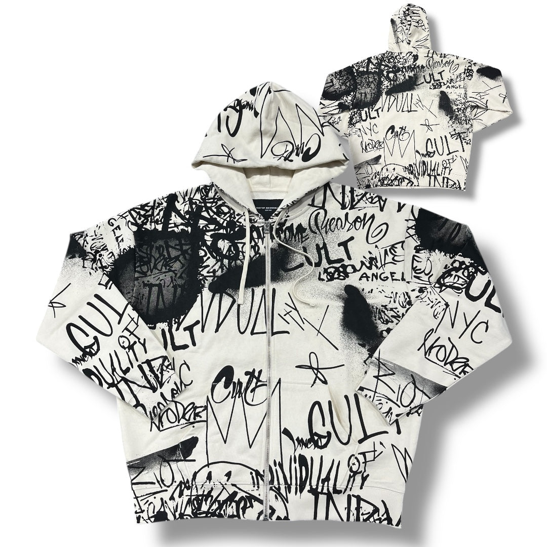 CULT OF INDIVIDUALITY NOVELTY HOODIE WINTER WHITE 625B10-TP11A