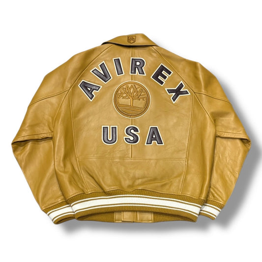 AVIREX X TIMBERLAND LEATHER JACKET 44TIF251O46