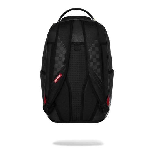 Ballers Clothing Shop Sprayground Money Beasts backpack back view with ergonomic mesh padding and adjustable straps