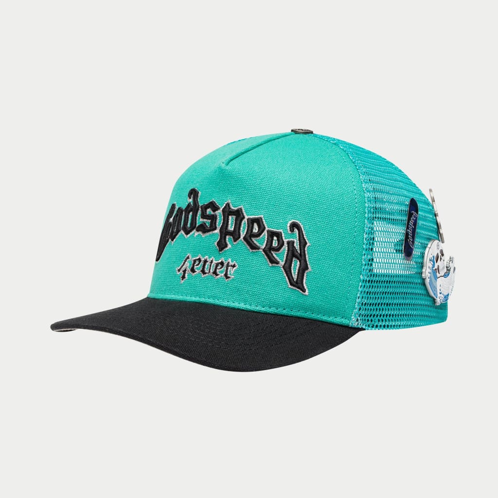 GODSPEED GS FOREVER TRUCKER HAT (TURQUOISE/BLACK)