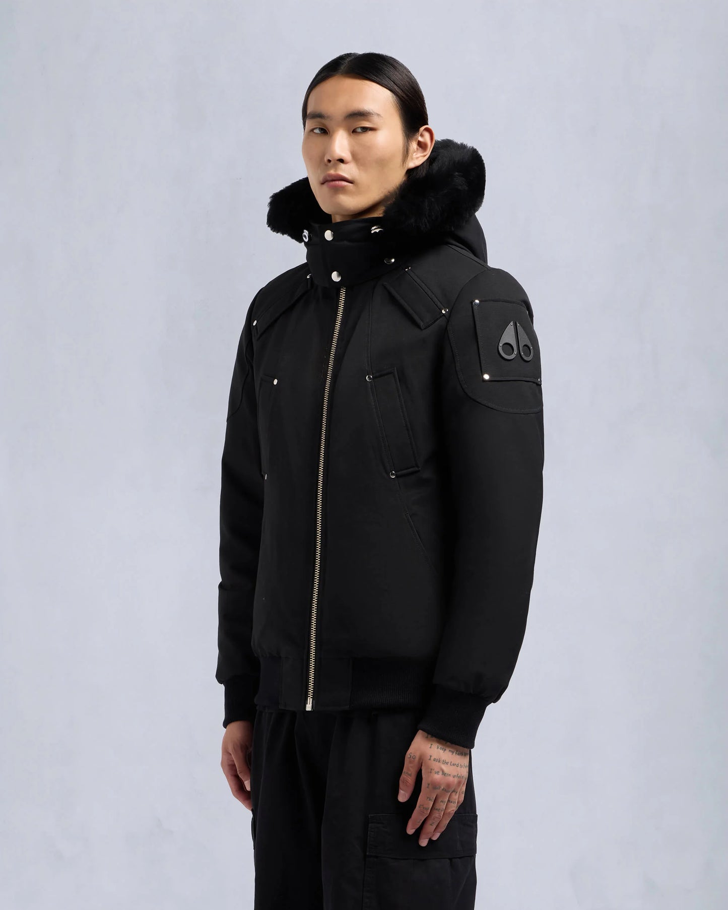 MOOSE KNUCKLE SHEARLING BALLISTIC BOMBER JACKET