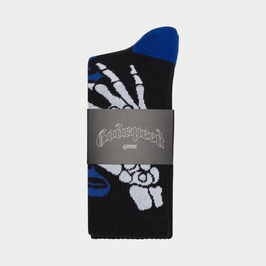 GODSPEED TEN TOES DOWN SOCKS (BLK/BLUE)