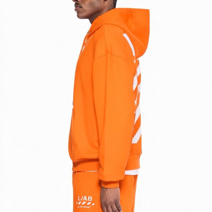 L/AB Off-White 'Core Diagonal' HOODIE (ORANGE TIGER)