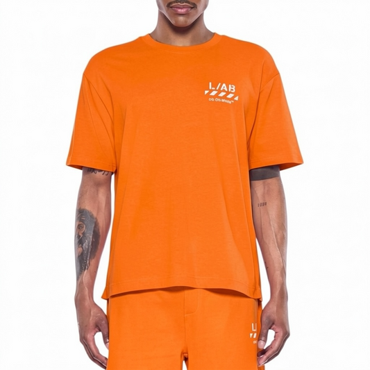 L/AB Off-White ‘Diagonal Oversized’ T Shirt (ORANGE TIGER)