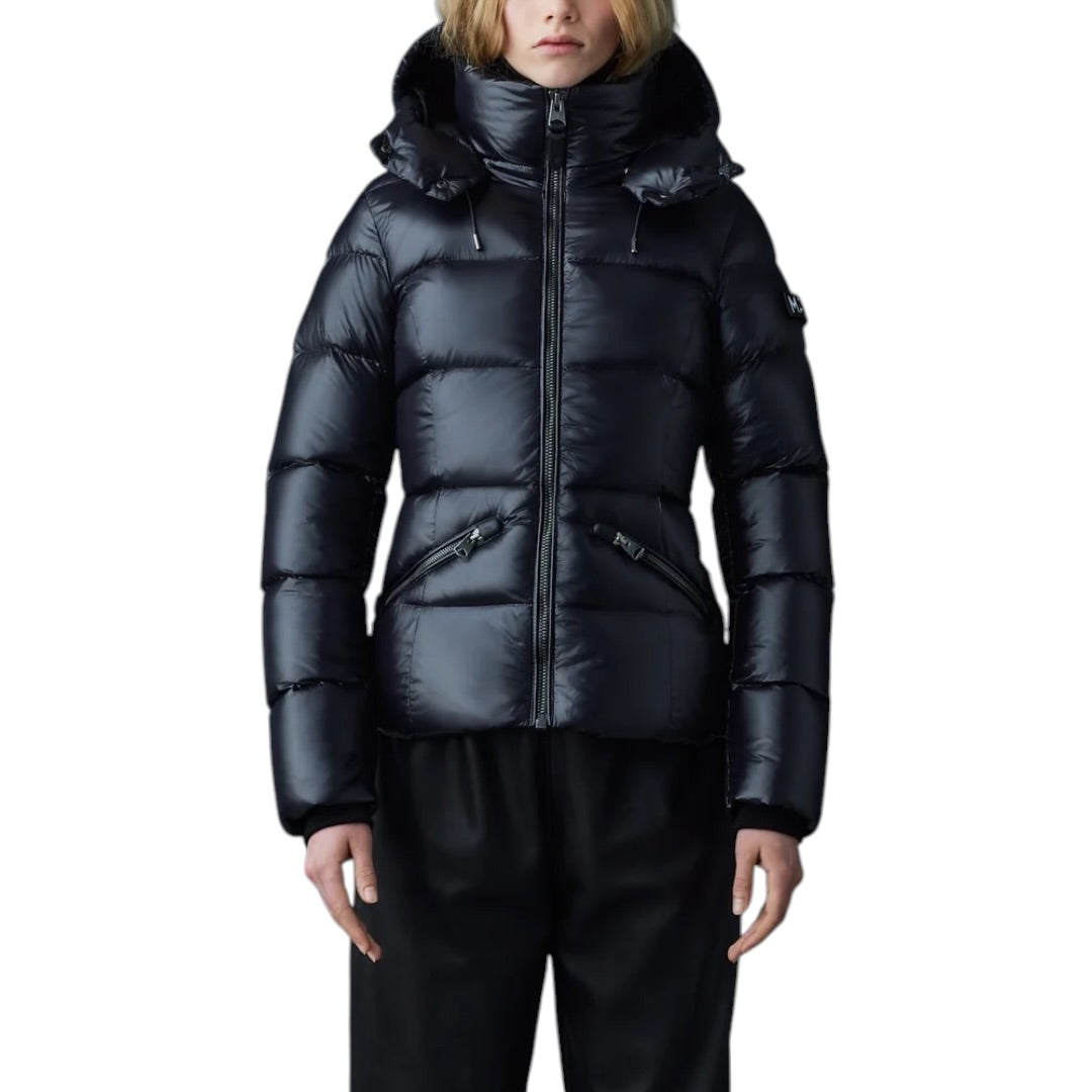 MACKAGE MADALYN-V LUSTROUS DOWN JACKET| BLACK