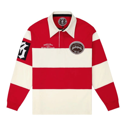 GODSPEED 'FIELD RUGBY' SHIRT(CREAM/RED)