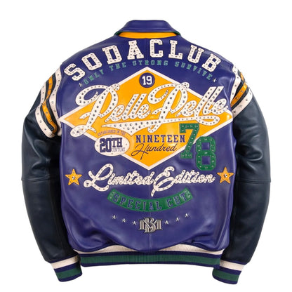 PELLE PELLE 'ONLY THE STRONG' LEATHER JACKET|PURPLE