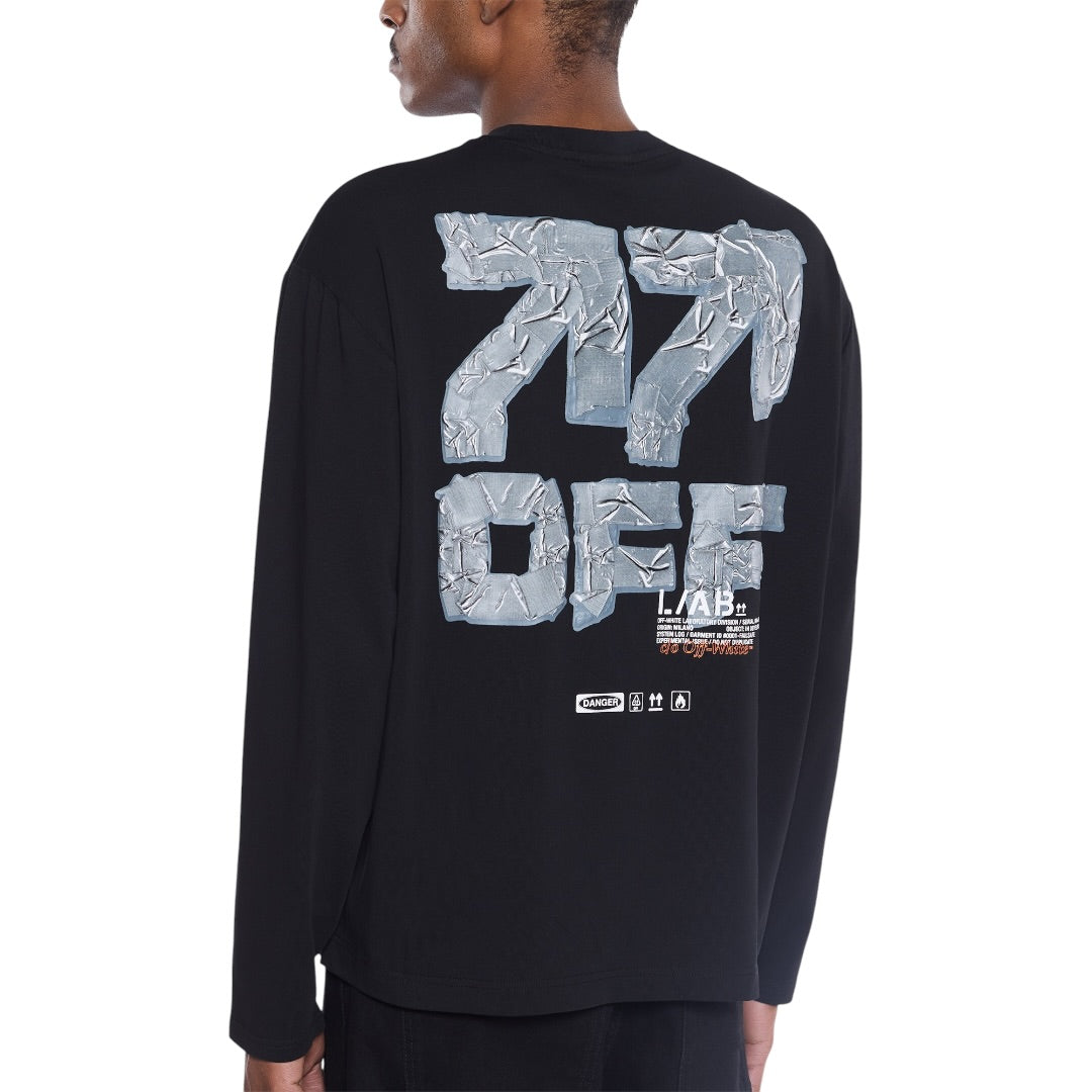 L/AB Off-White 'Off Active Tape' LONG-SLEEVE T SHIRT (BLACK)