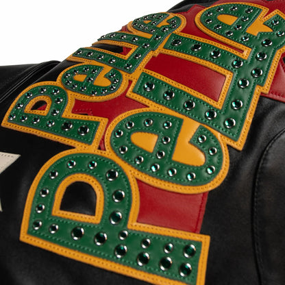 PELLE PELLE 'SOUNDS' LEATHER JACKET| RED/GREEN