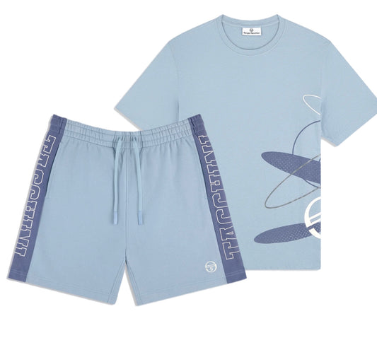 SERGIO TACCHINI  STS25M51150 SERGIO CIRO T SHIRT AND SHORT SET  FADED DENIM