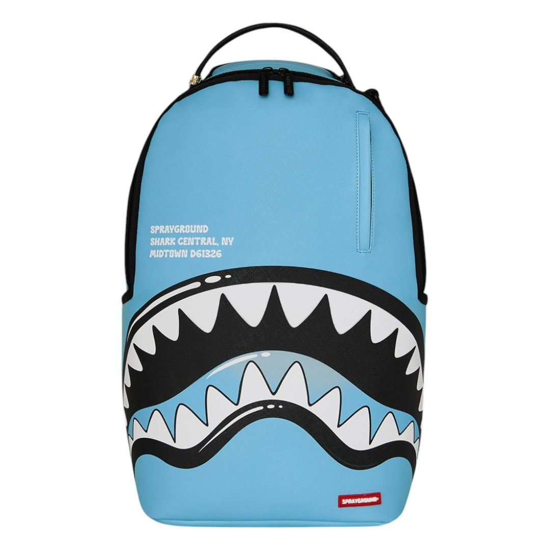 SPRAYGROUND SHARK CENTRAL BUBBLY BLUE BACKPACK