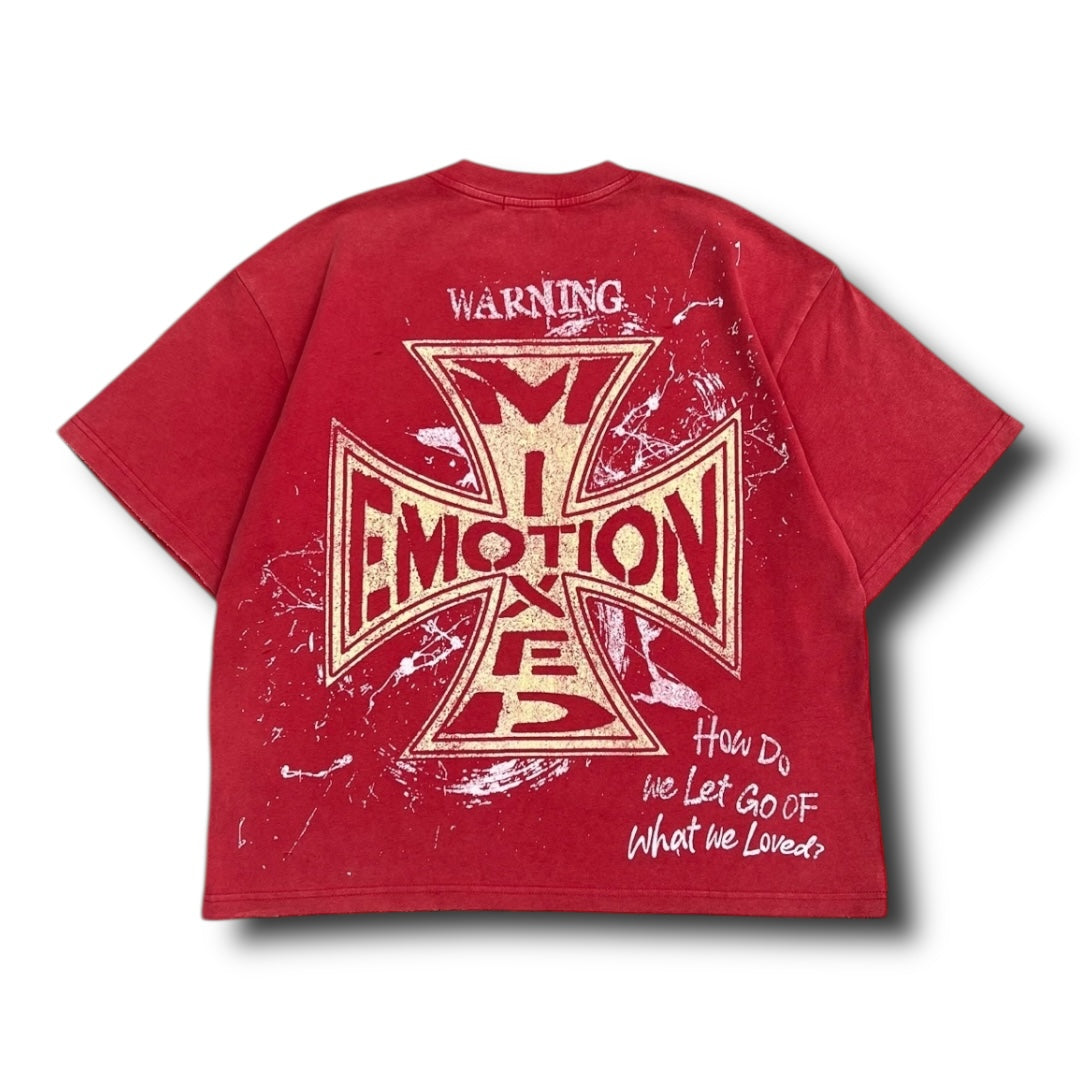 MIXED EMOTION 'CRIMSON' TEE