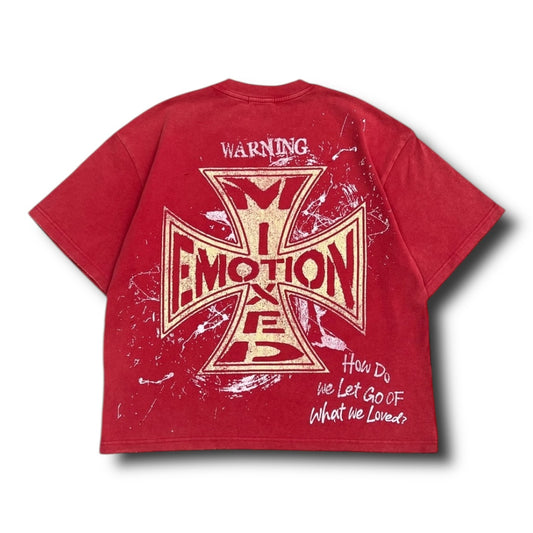 MIXED EMOTION 'CRIMSON' TEE