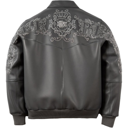 PELLE PELLE 'SHOULDER CREST' LEATHER JACKET(GREY)