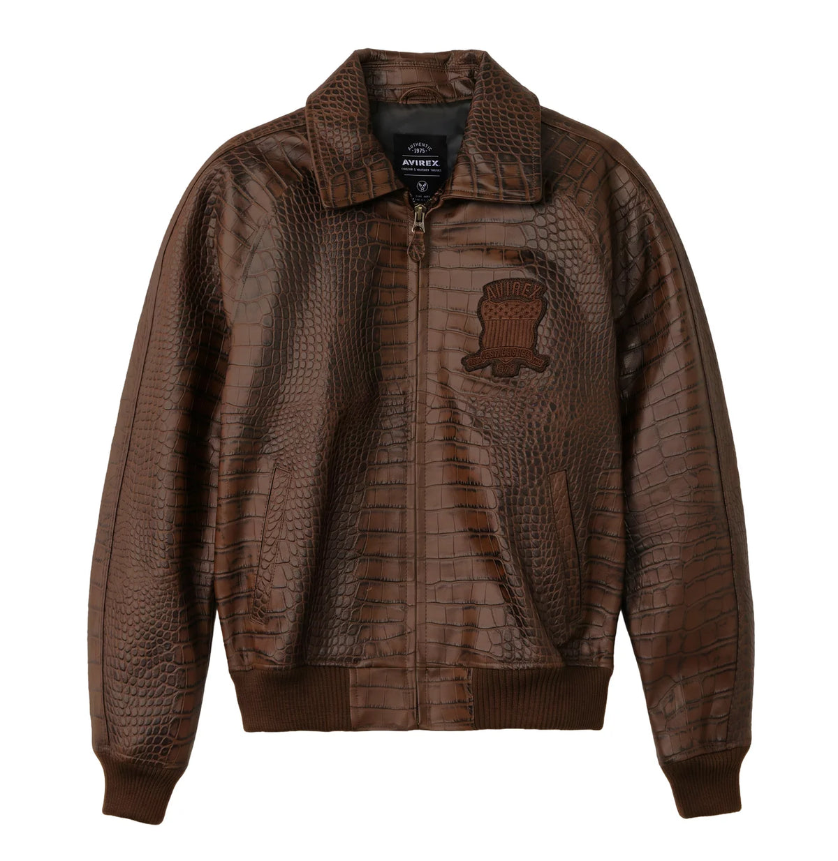 AVIREX LIMITED EDITION CROC ICON JACKET | ESPRESSO