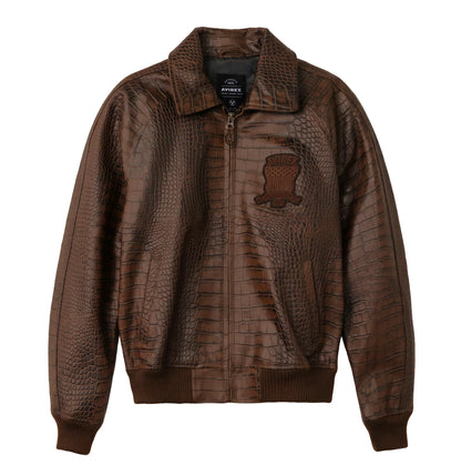 AVIREX LIMITED EDITION CROC ICON JACKET | ESPRESSO