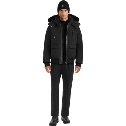 RUDSAK Jerome Down Bomber with Removable Fur| BLACK