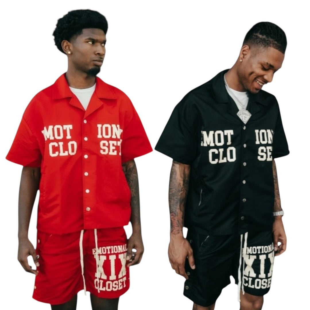 MIXED EMOTION 'BACKYARD' NYLON SHORT SET
