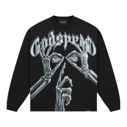 GODSPEED 'SILENCIO' LS T-SHIRT(BLACK WASH)