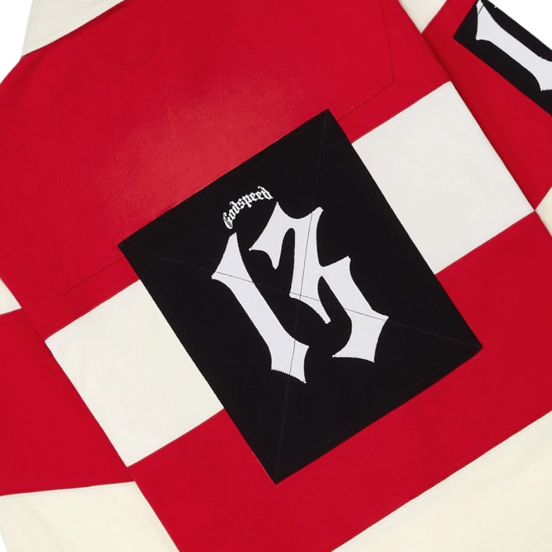 GODSPEED 'FIELD RUGBY' SHIRT(CREAM/RED)