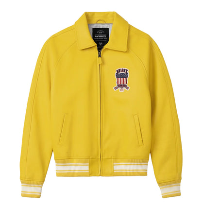 AVIREX FASHION ICON LEATHER JACKET | GOLD