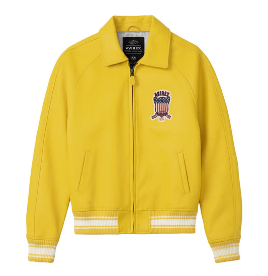 AVIREX FASHION ICON LEATHER JACKET | GOLD