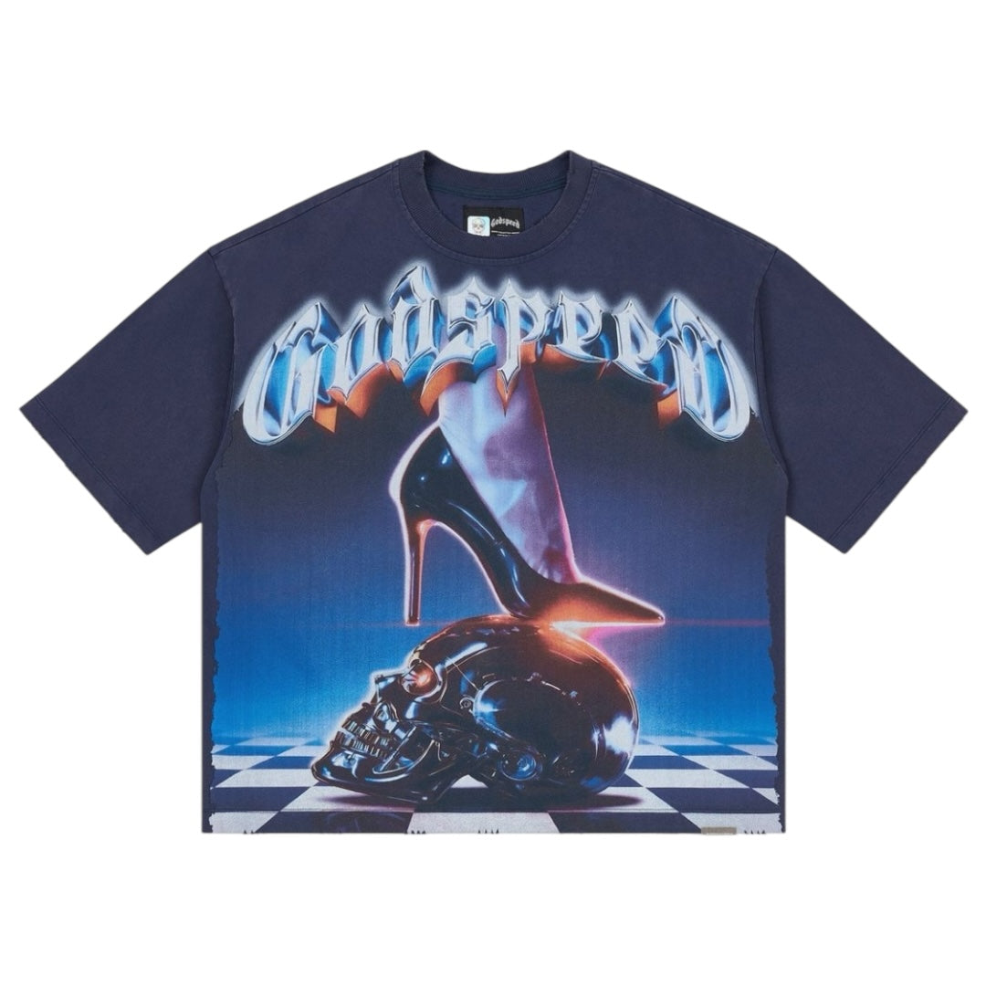 GODSPEED 'H.O.H' T SHIRT (NAVY)
