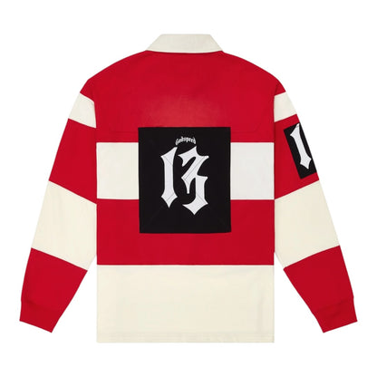 GODSPEED 'FIELD RUGBY' SHIRT(CREAM/RED)