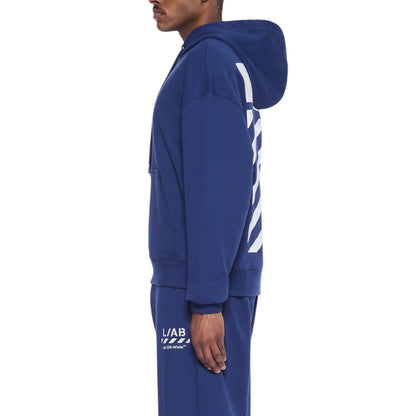 L/AB Off-White 'Core Diagonal' HOODIE (MARINE)