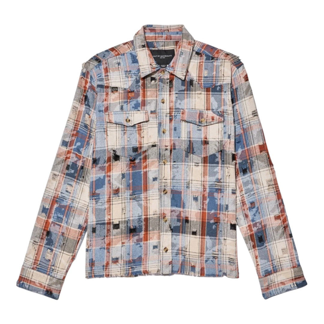 CULT 'L/S VINTAGE EMBROIDERED' BUTTON UP (HARVEST PLAID)
