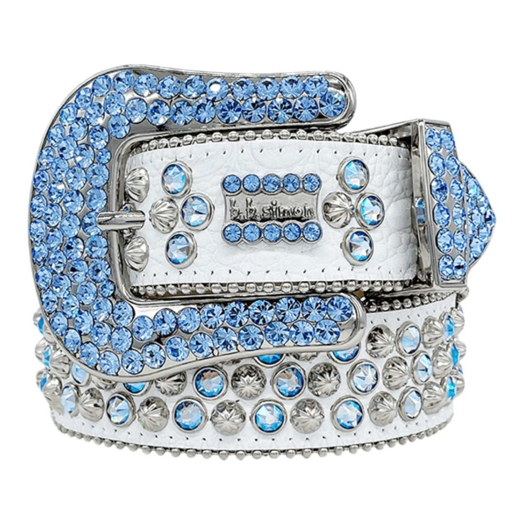 B.B. SIMON LAVASAN BELT(WHT LIGHT SAPPHIRE)