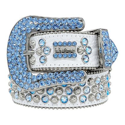 B.B. SIMON LAVASAN BELT(WHT LIGHT SAPPHIRE)