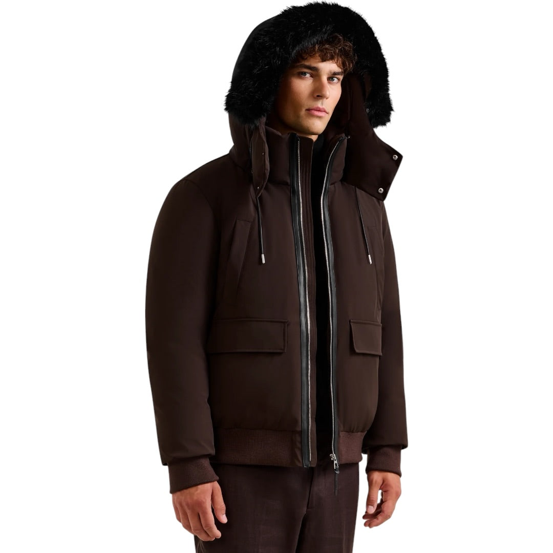 RUDSAK Jerome Down Bomber with Removable Fur| ESPRESSO
