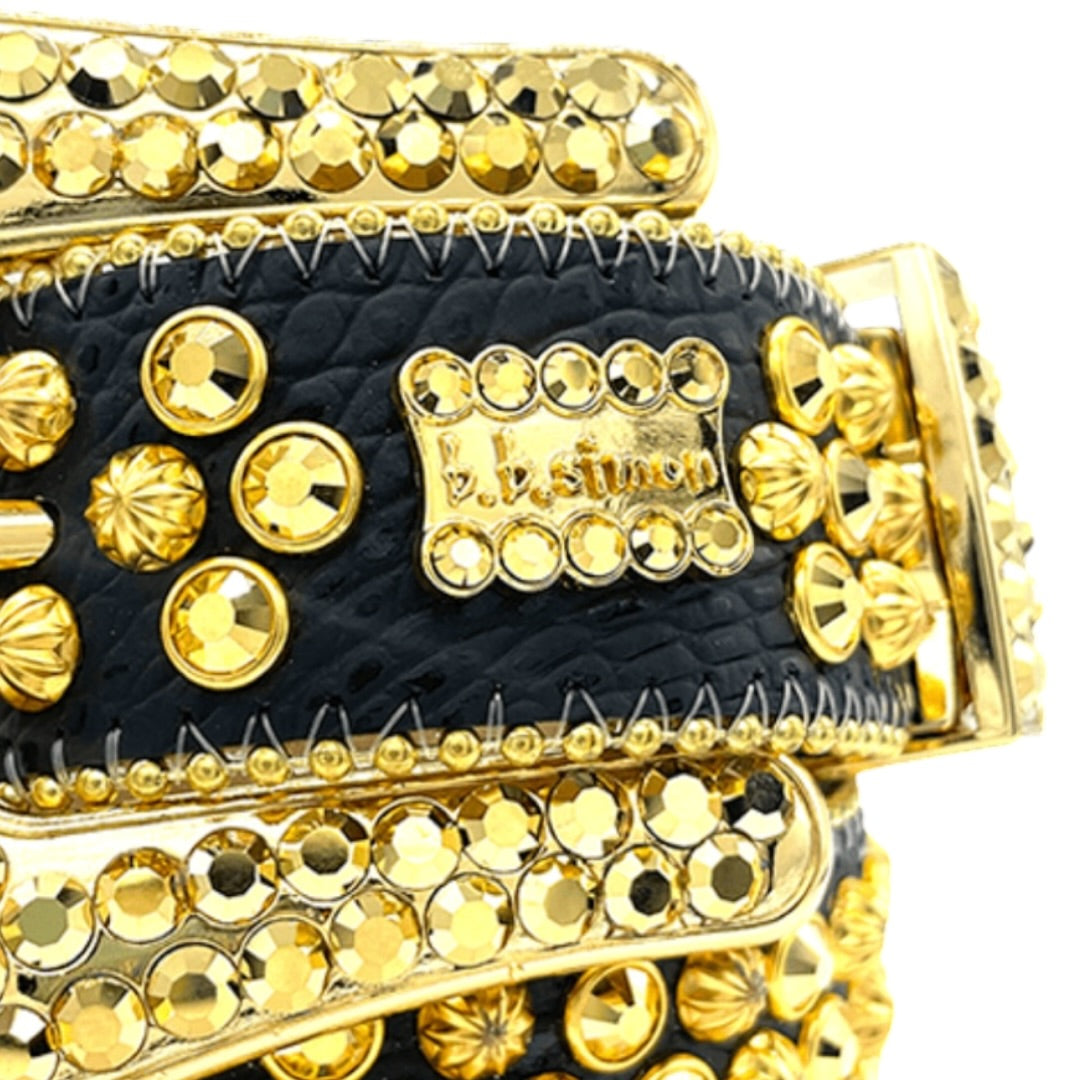 B.B. SIMON LAVASAN BELT(BLACK & GOLD)