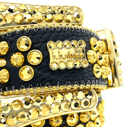 B.B. SIMON LAVASAN BELT(BLACK & GOLD)