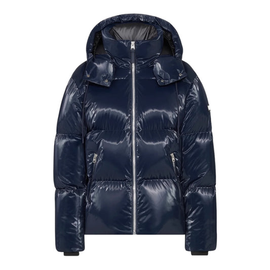 MACKAGE KENT-GLO HIGH GLOSS DOWN JACKET W/HOOD| MARINE BLUE