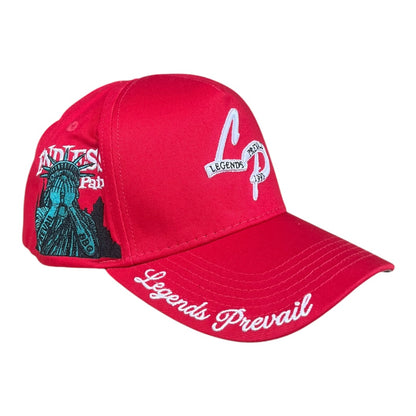 LEGENDS PREVAIL 'LP' HAT(RED)