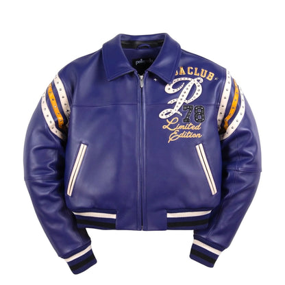PELLE PELLE WOMEN ‘ONLY THE STRONG' CROPPED LEATHER JACKET|PURPLE