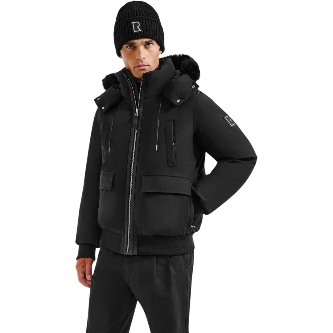 RUDSAK Jerome Down Bomber with Removable Fur| BLACK