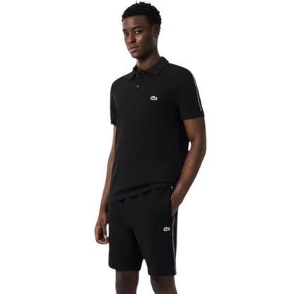 LACOSTE REGULAR FIT 'STRIPE' FLEECE SHORTS