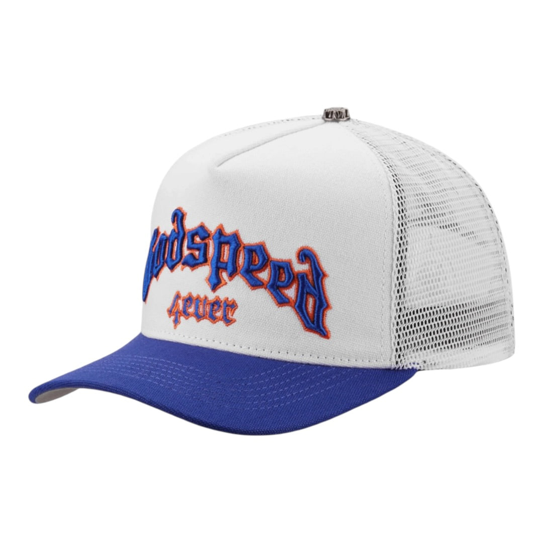 GODSPEED 'GS FOREVER' TRUCKER HAT(BLUE/ORANGE)