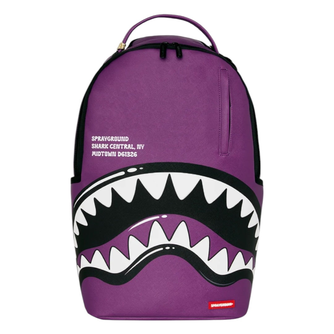 SPRAYGROUND SHARK CENTRAL BUBBLY PURPLE BACKPACK