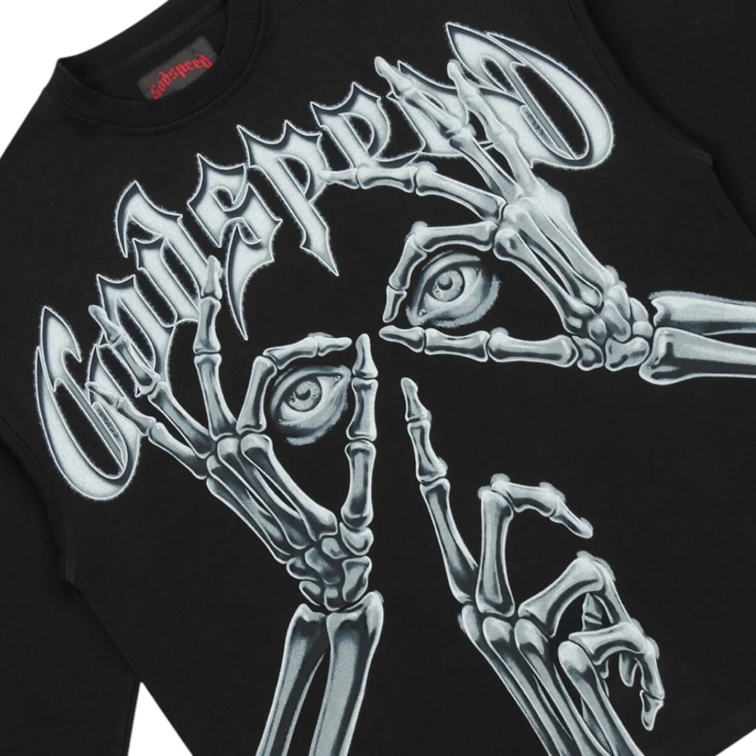 GODSPEED 'SILENCIO' LS T-SHIRT(BLACK WASH)