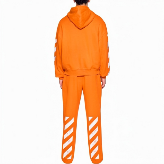 L/AB Off-White 'Core Diagonal' RELAXED SWEATPANTS (ORANGE TIGER)