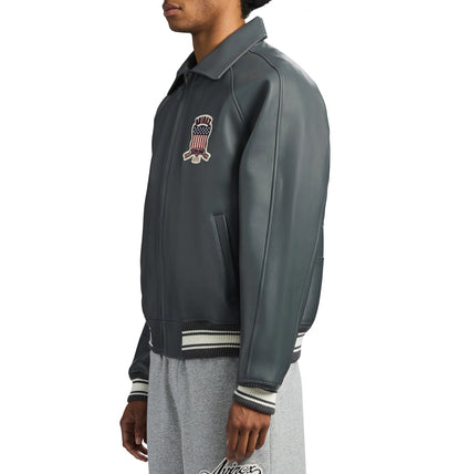 AVIREX FASHION ICON LEATHER JACKET | ASPHALT