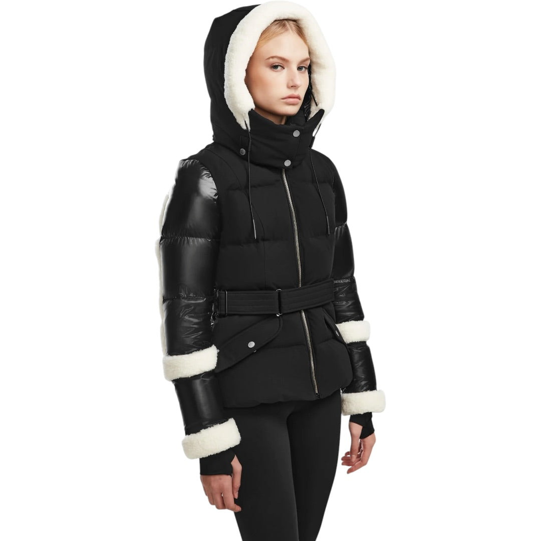 RUDSAK Audrey Short Down Puffer| BLACK/WHITE