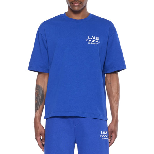 L/AB c/o Off-White ‘Diagonal Oversized’ T SHIRT (COBALT BLUE)