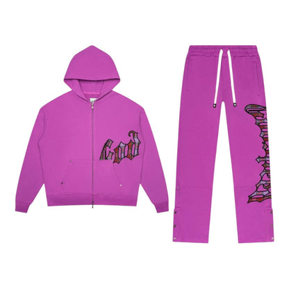 GODSPEED 'OG LOGO' SWEATSUIT (PINK PLAID)
