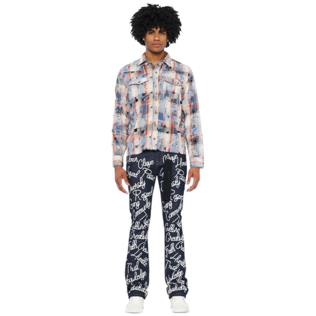 CULT 'L/S VINTAGE EMBROIDERED' BUTTON UP (HARVEST PLAID)