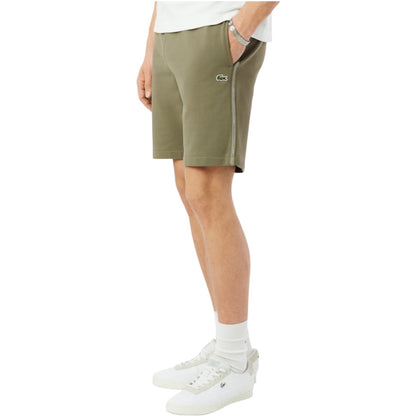 LACOSTE REGULAR FIT 'STRIPE' FLEECE SHORTS